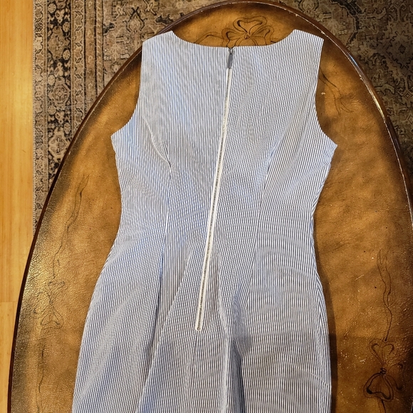 Calvin Klein Seersucker Bow Dress Size 4 - Picture 8 of 11